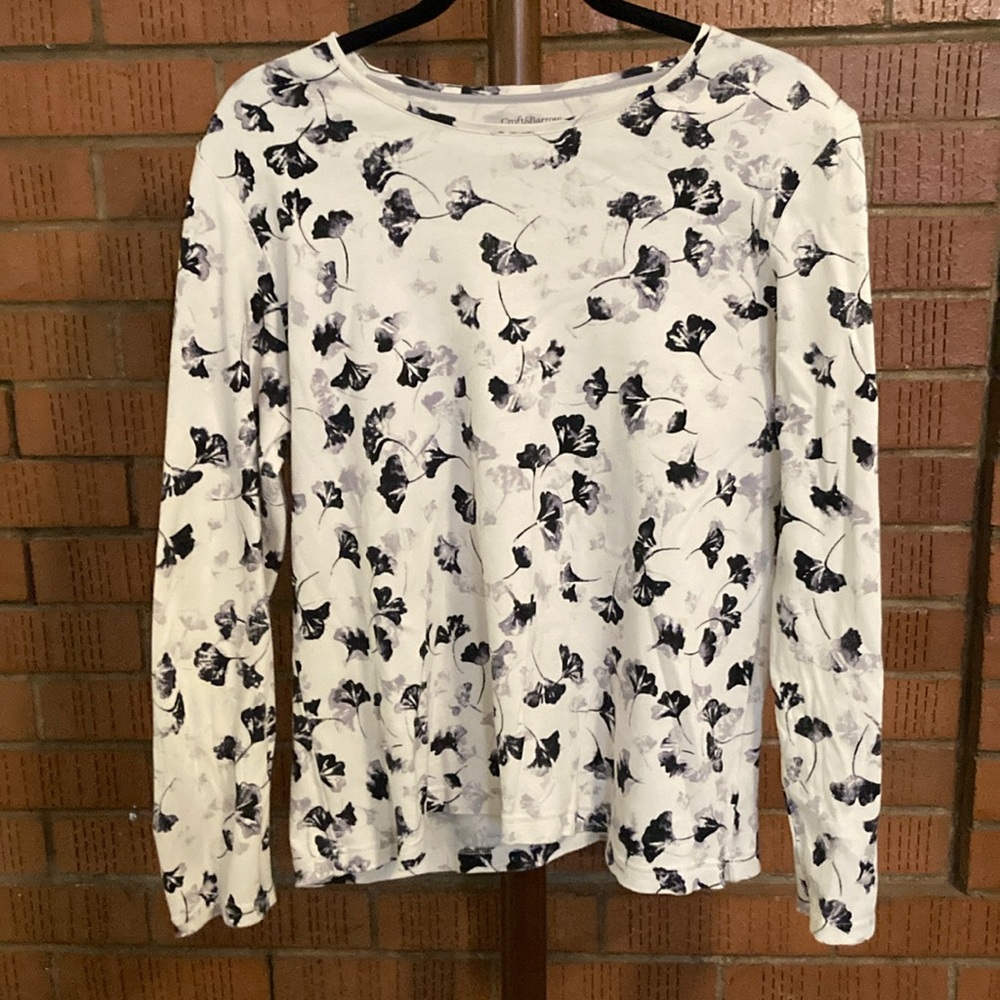 Black and White Floral Shirt